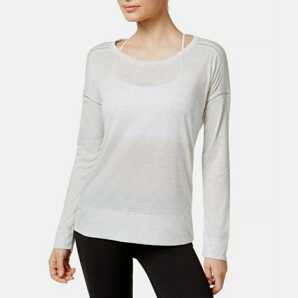 New Calvin Klein Gray L Performance Drop Tee